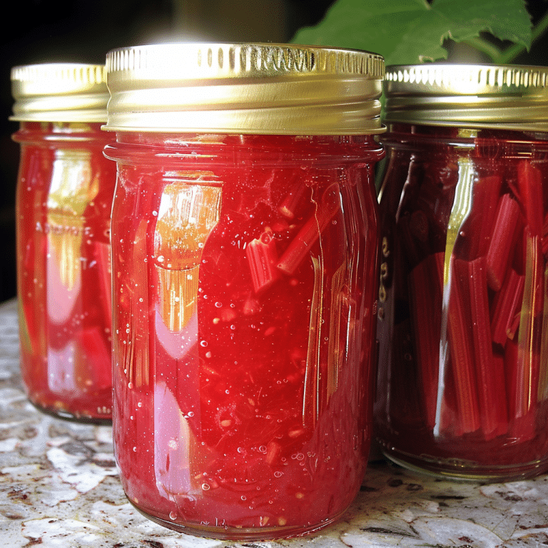 Making Amish Rhubarb Jam at Home