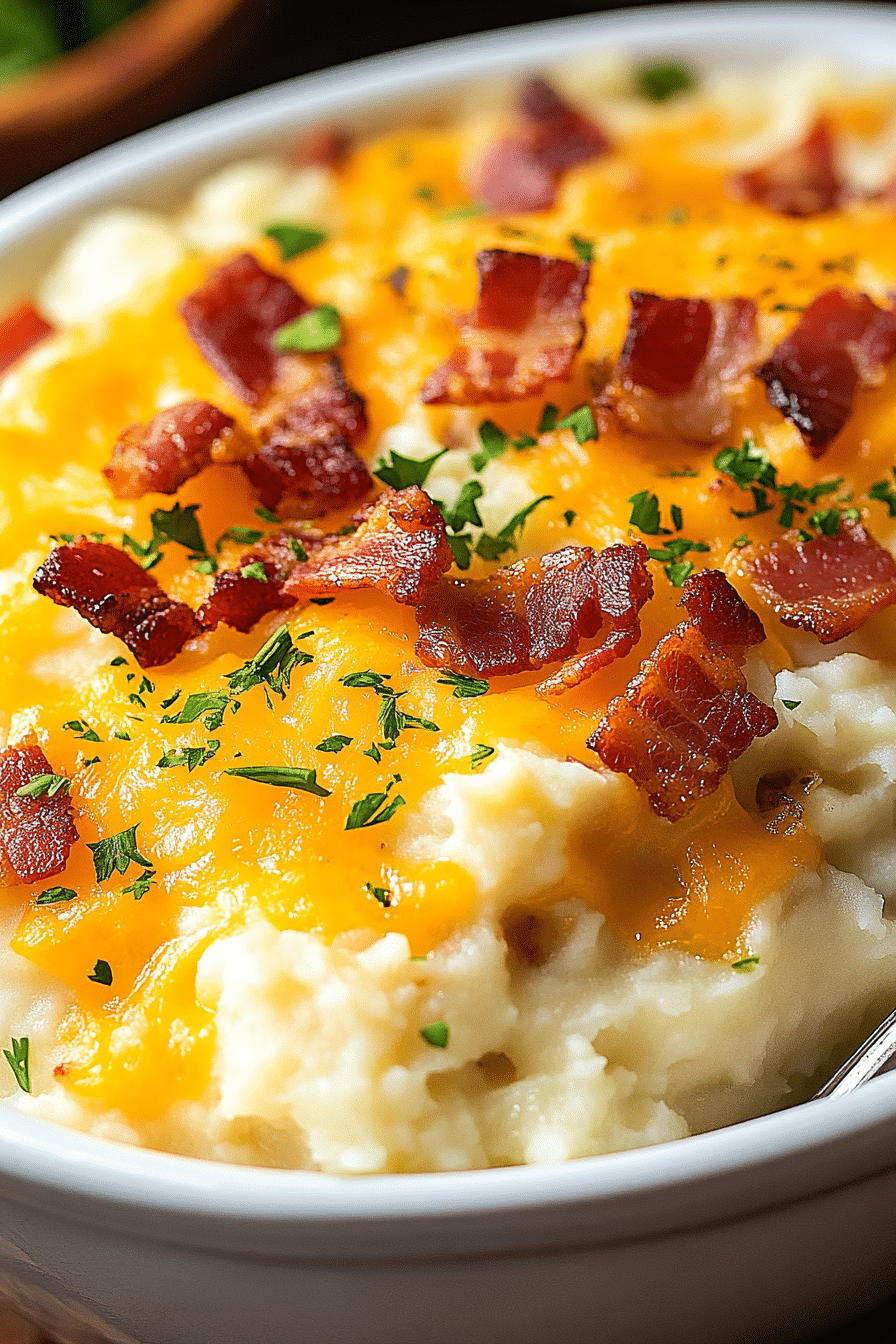 Cheesy Mashed Potatoes Bacon