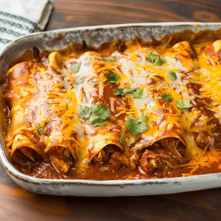 Delicious Homemade Red Sauce Enchiladas Chicken