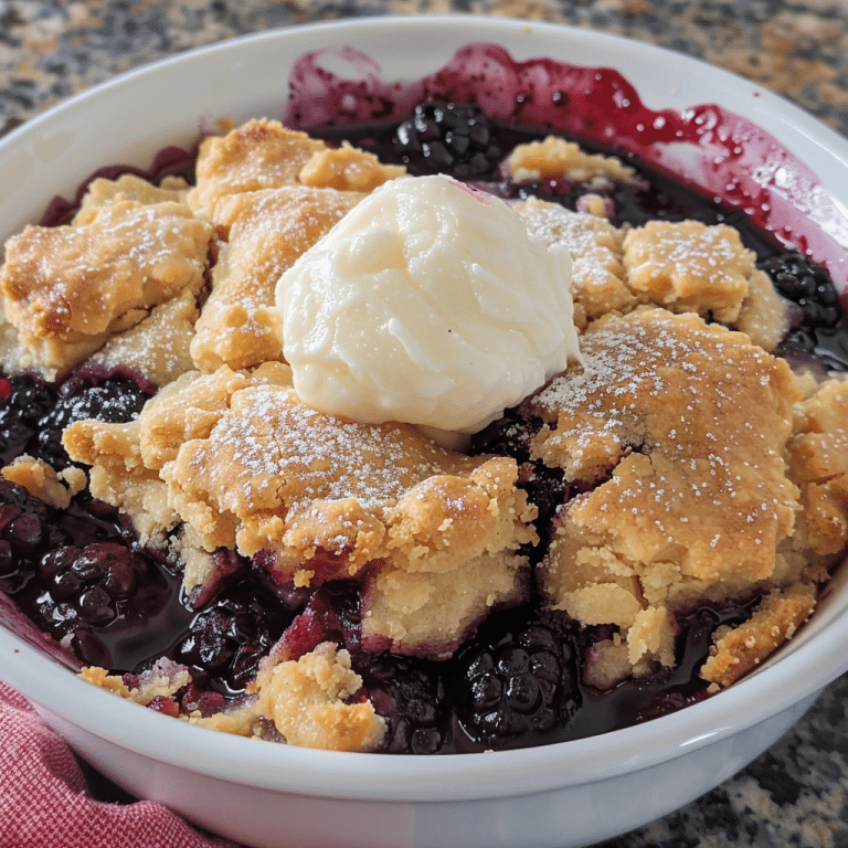 Baking Homemade Blackberry Cobbler from Scratch