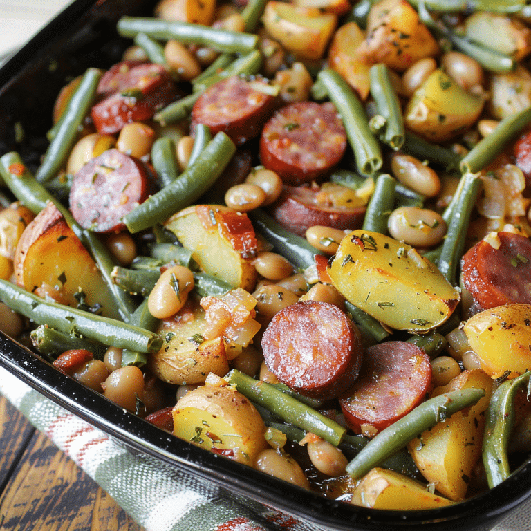 How to Make a Sausage Green Bean Potato Casserole