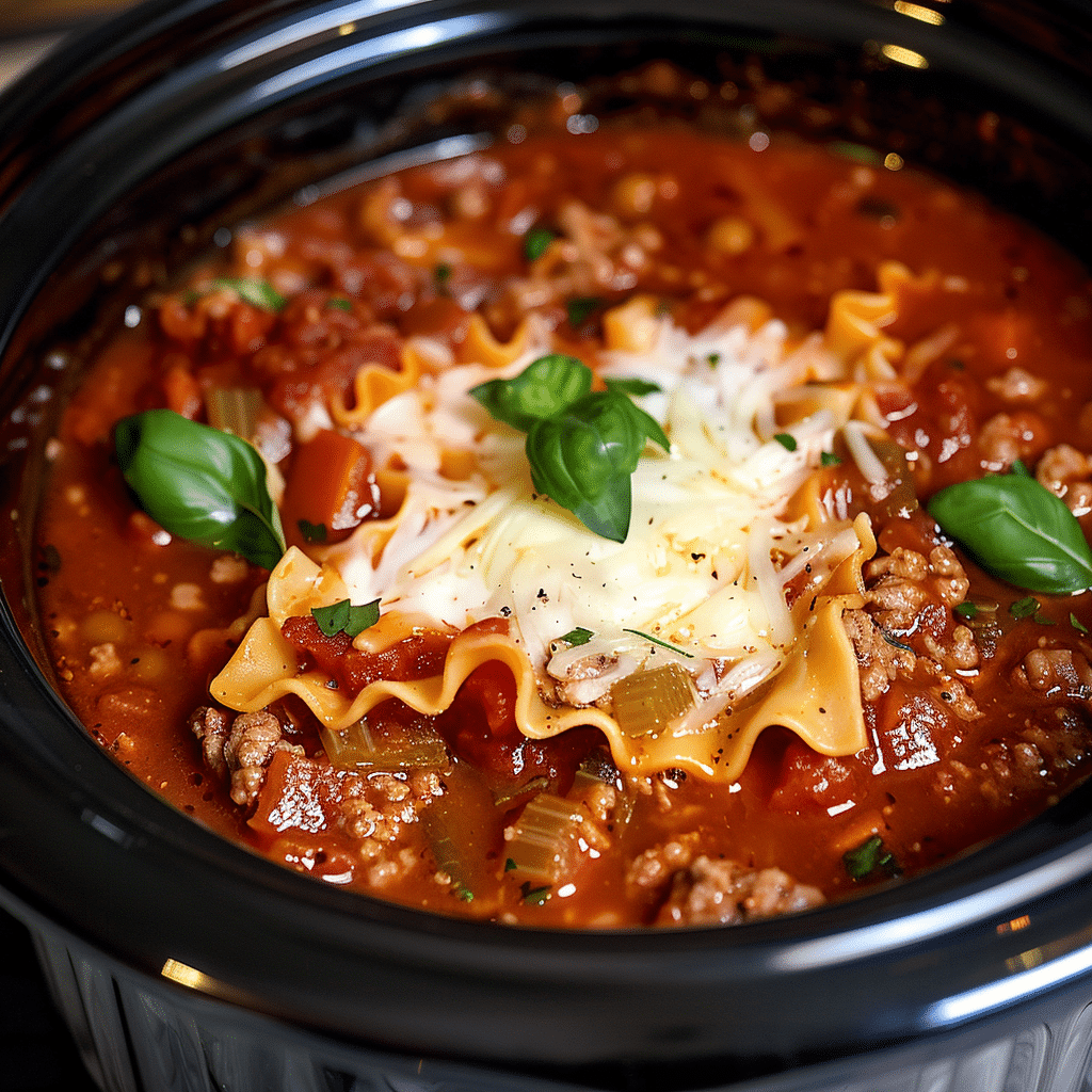 Slow Cooker Lasagna Soup