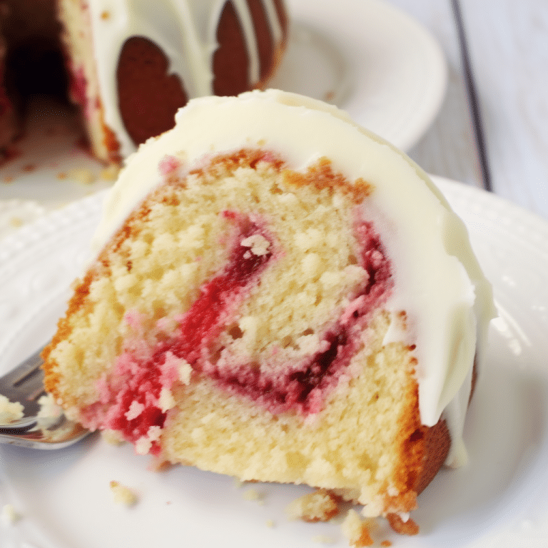 Easy White Chocolate Berry Bundt Cake Recipe