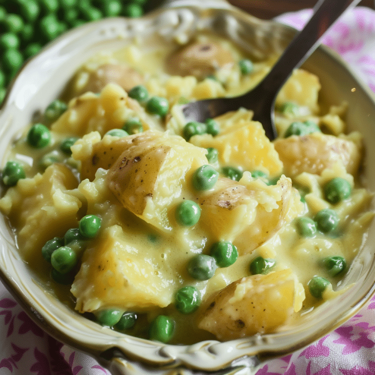 Creamed Potatoes and Peas