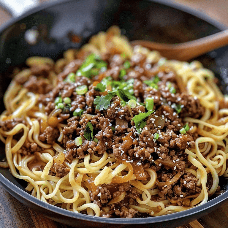 How to Make Mongolian Ground Beef Noodles