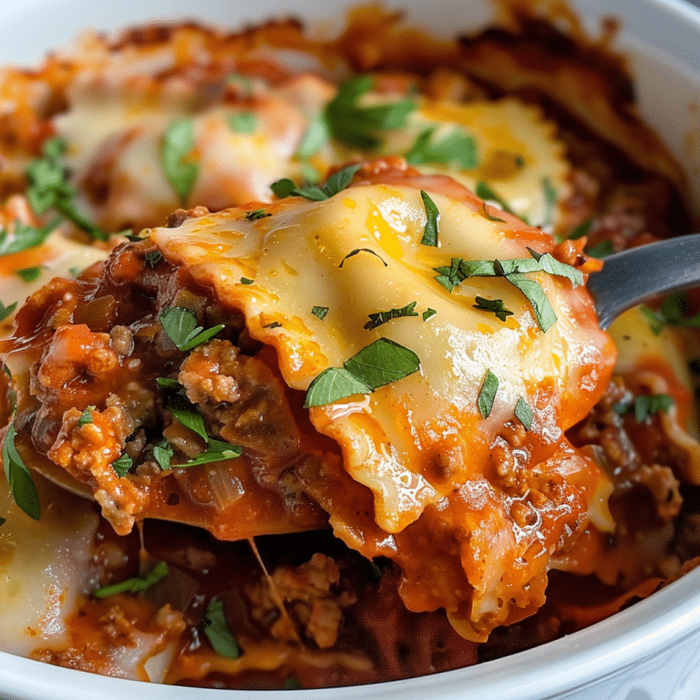 Slow Cooker Ravioli Lasagna