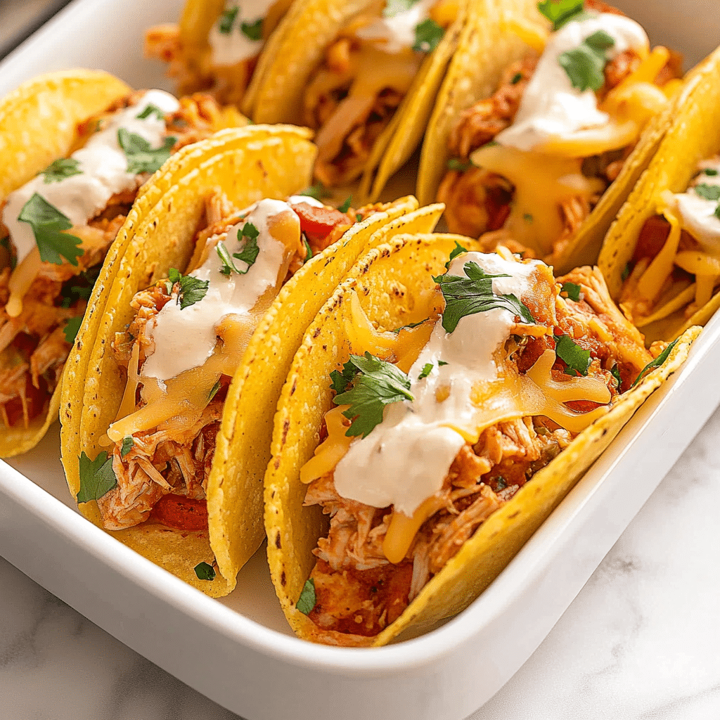 Cheesy Chicken Tacos