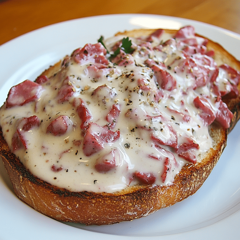 Creamed Chipped Beef on Toast