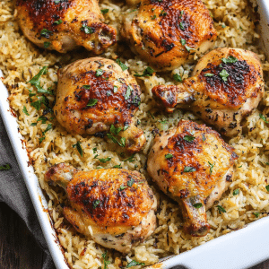 Oven Baked Chicken and Rice