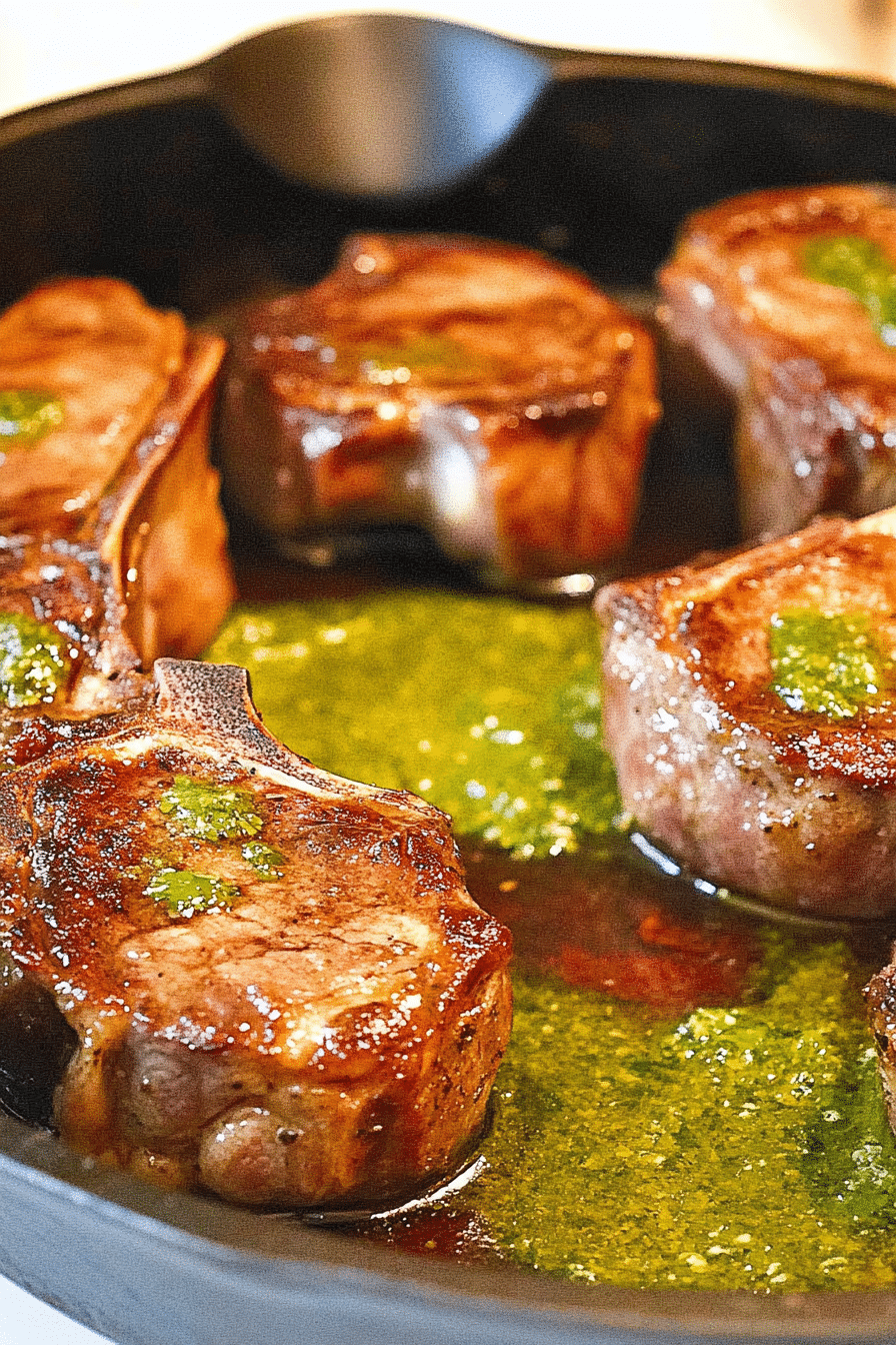 Lamb Loin Chops With Cilantro Sauce