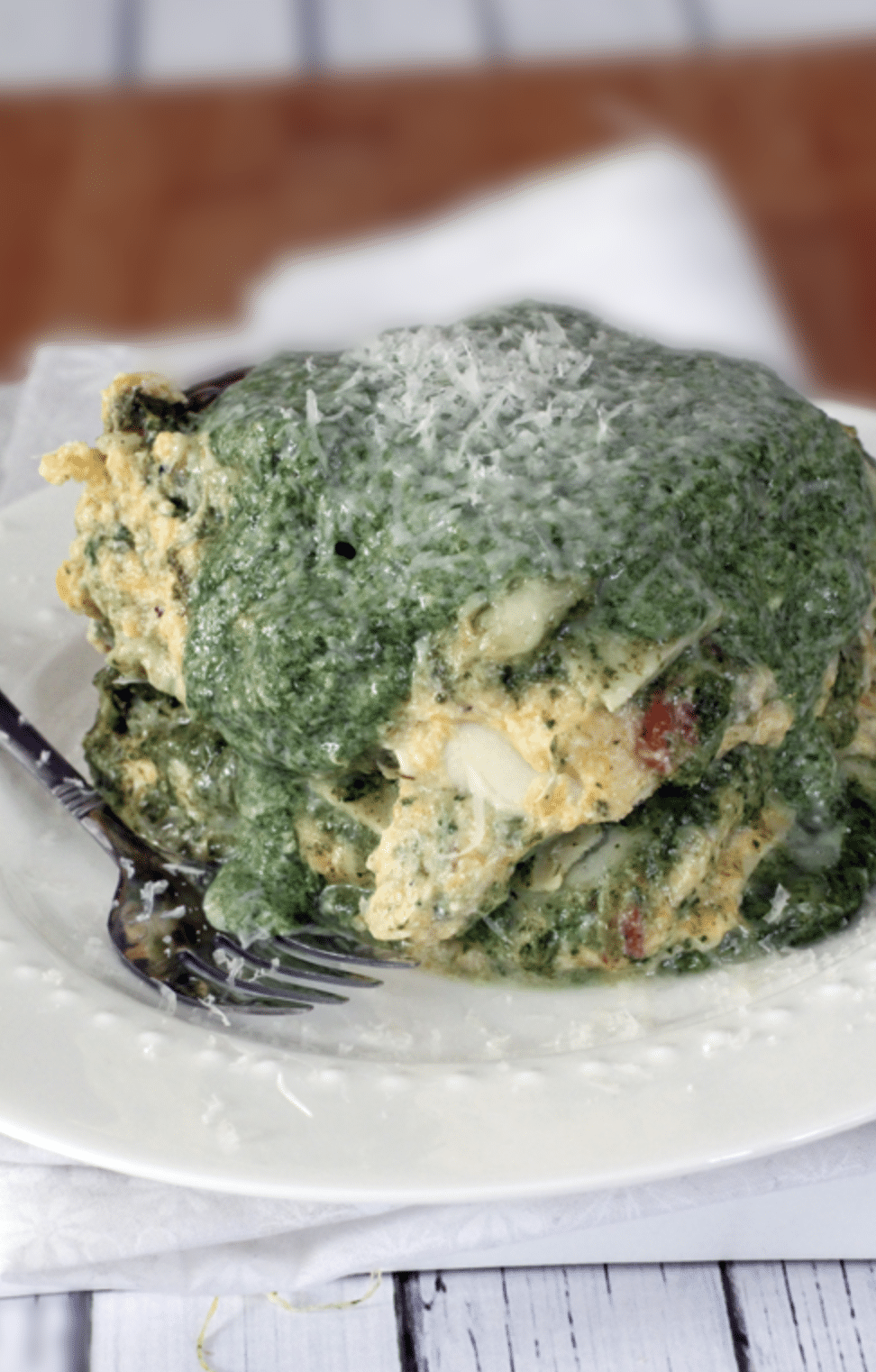 Butternut Squash Lasagna with Parmesan Spinach Sauce