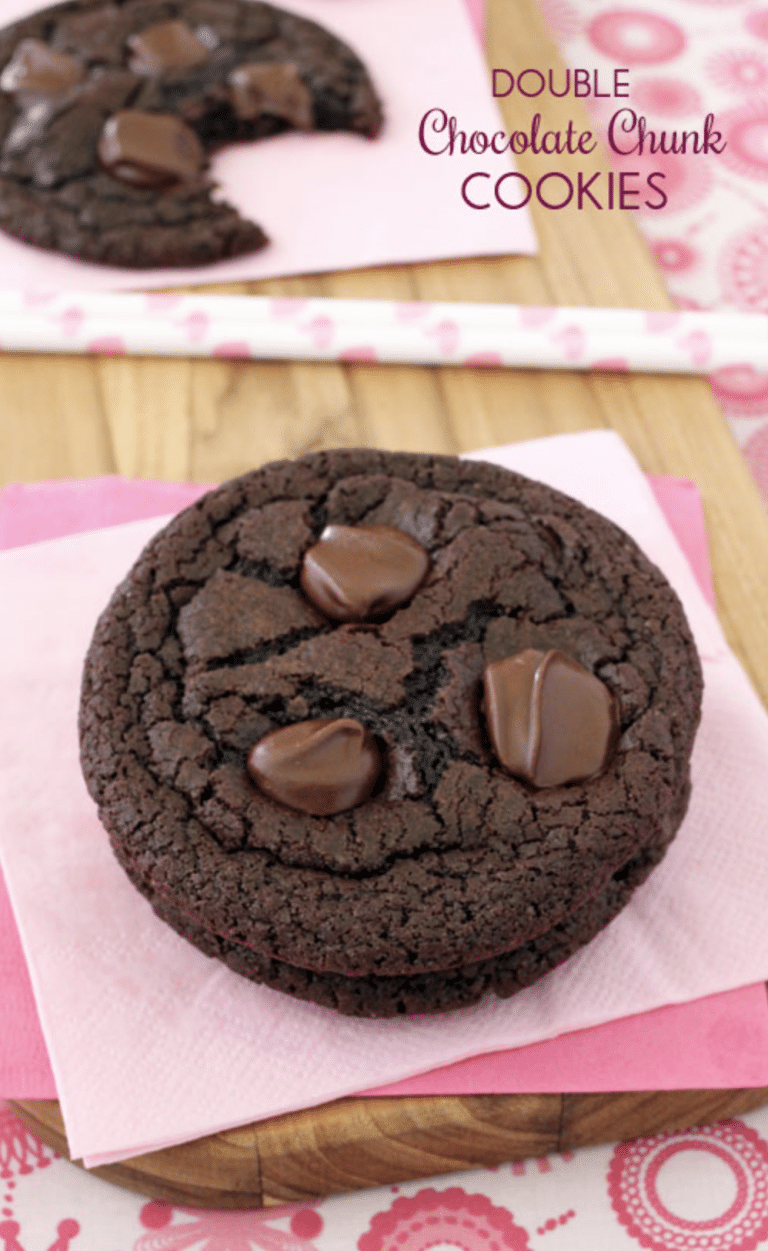 Double Chocolate Chunk Cookies