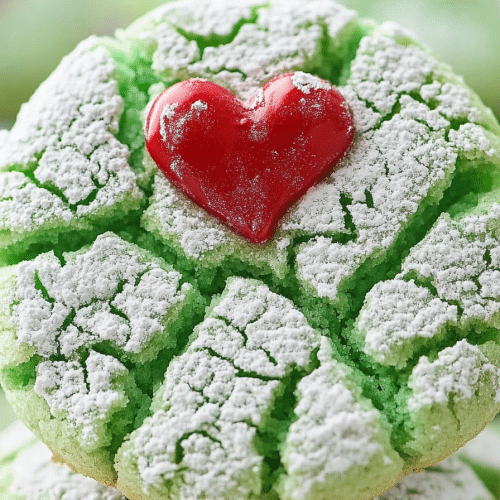 Grinch Crinkle Cookies