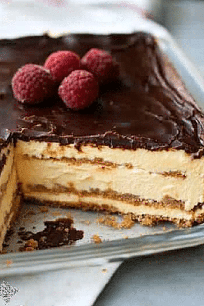 No Bake Cannoli Eclair Cake