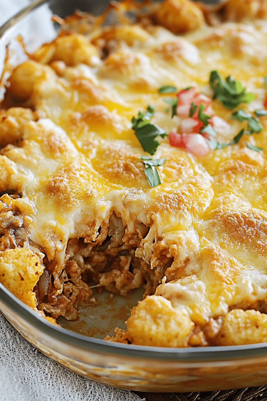 Taco Tater Tot Casserole