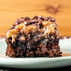 German Chocolate Poke Cake