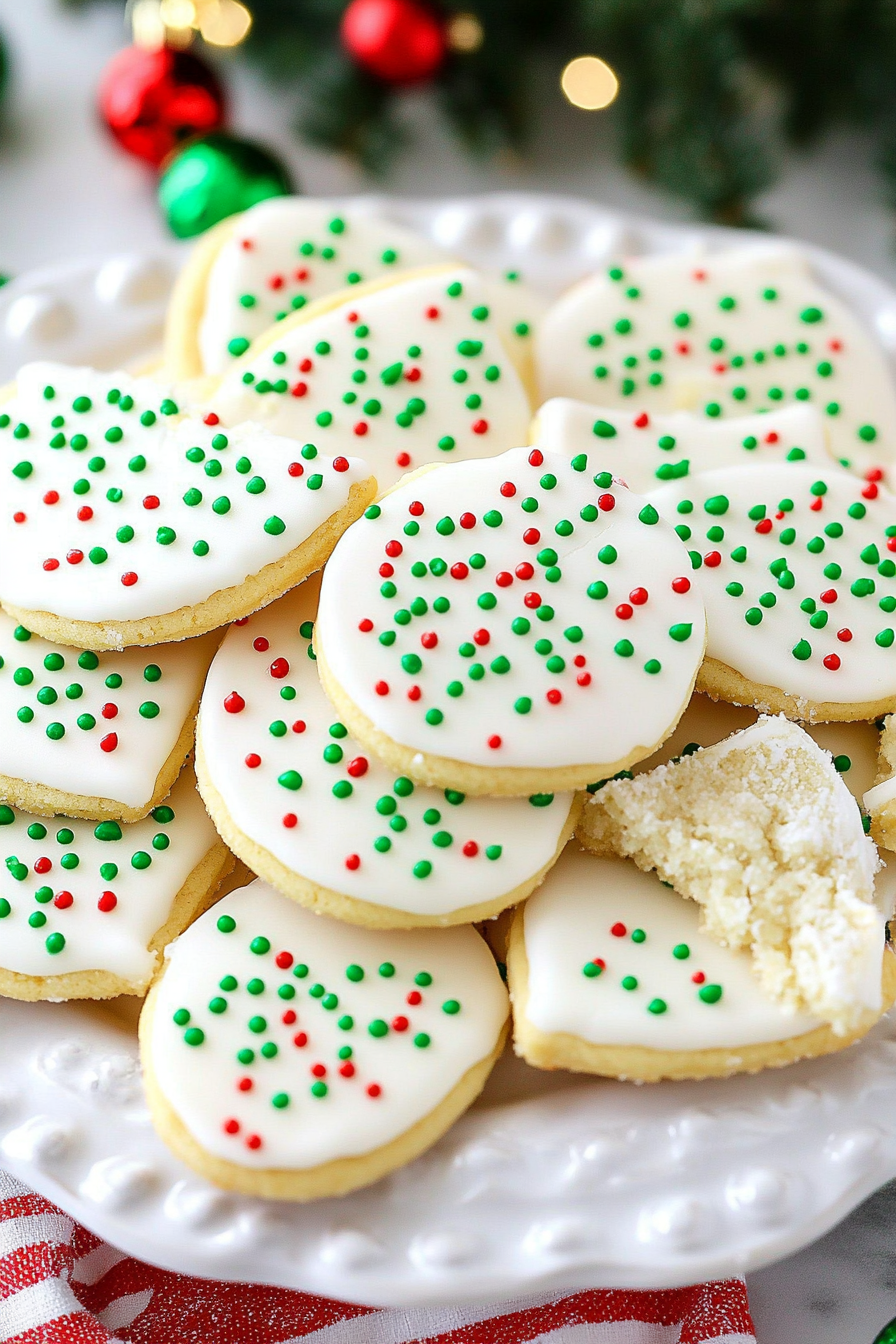 Cake-Inspired Christmas Cookies Recipe Final Dish Presentation
