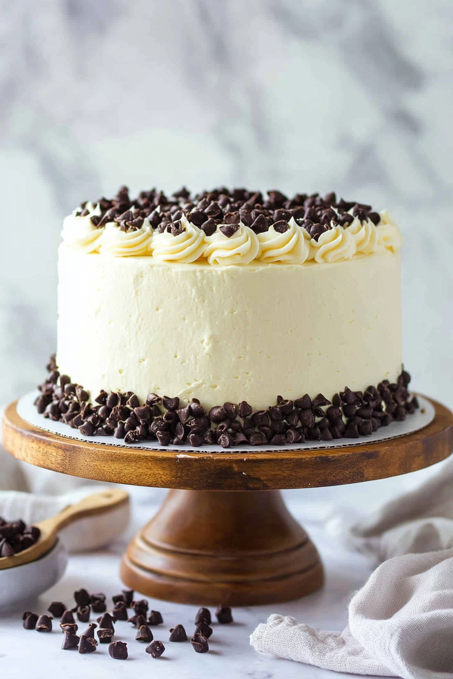 Cannoli Layer Cake Recipe Final Dish Presentation
