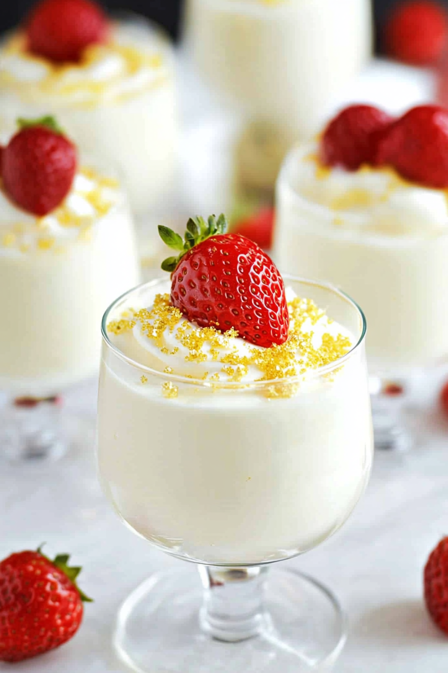 Champagne Mousse with Chambord Recipe Final Dish Presentation