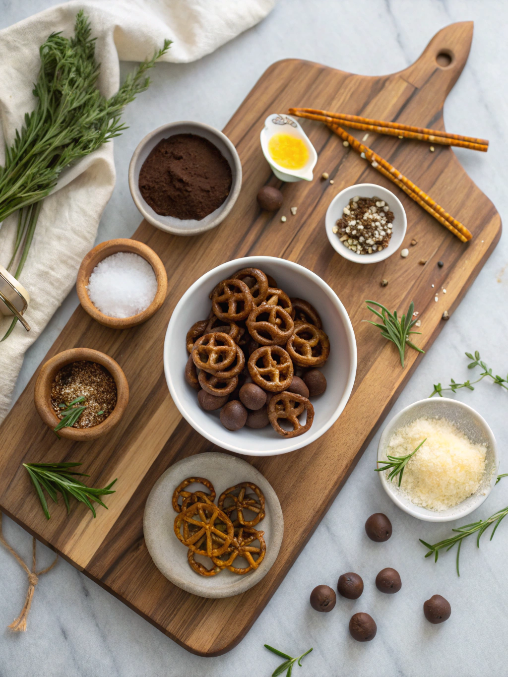 Chocolate Nutella Pretzel Bites Recipe ingredients