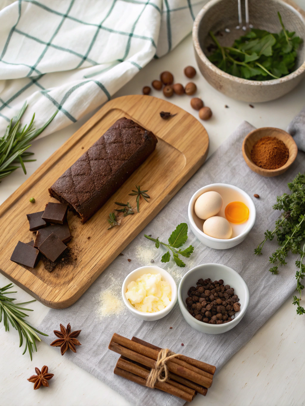 Chocolate Swiss Roll Recipe ingredients