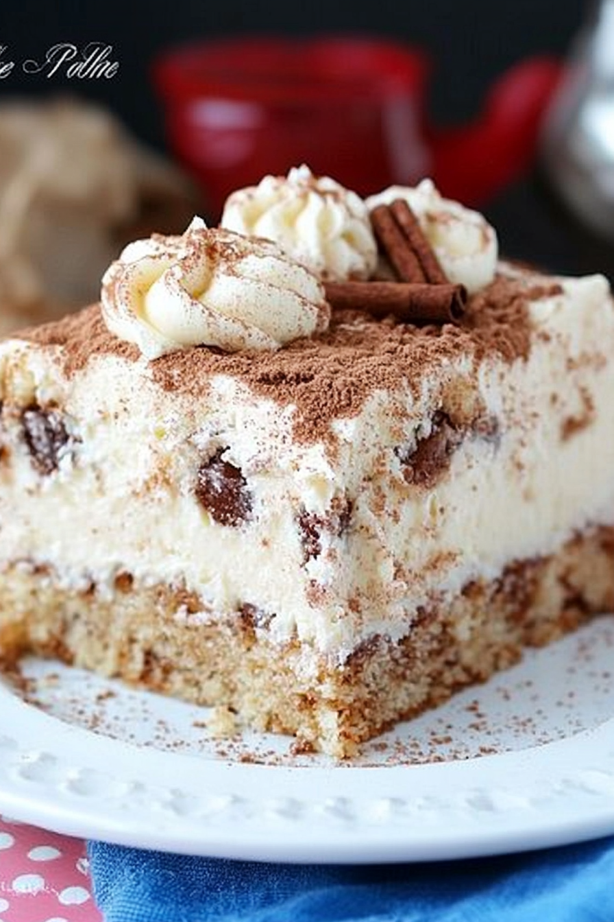 Cinnamon Roll Poke Cake Recipe Final Dish Presentation