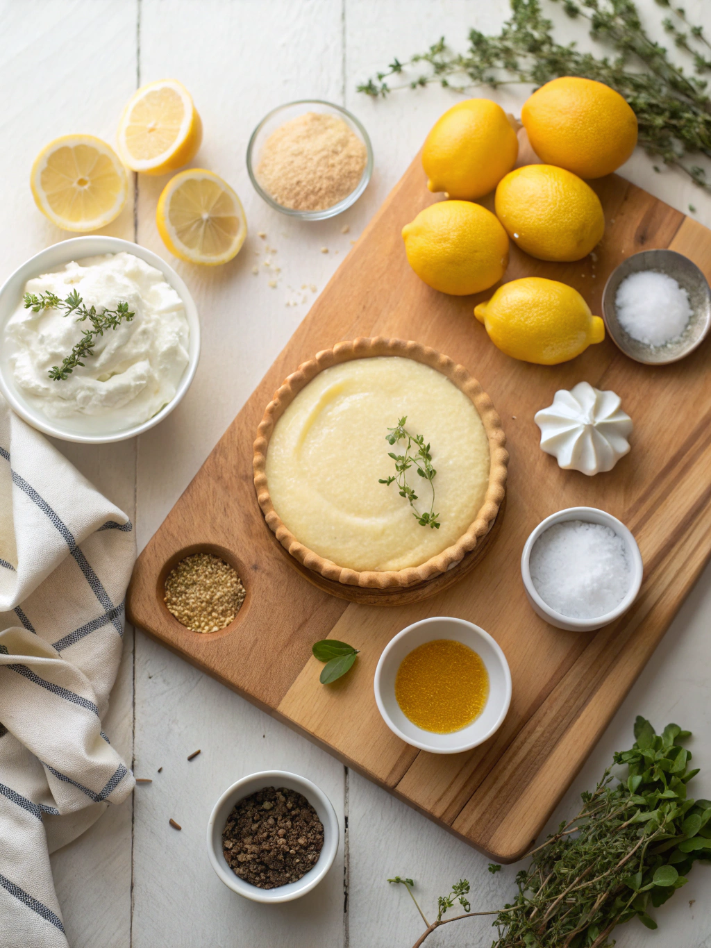 Deliciously Creamy Lemon Tart Recipe ingredients