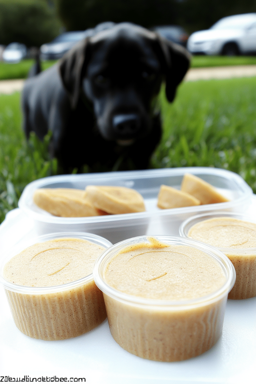 Easy Frozen Peanut Butter Banana Dog Treats with Just 2 Ingredients Final Dish Presentation