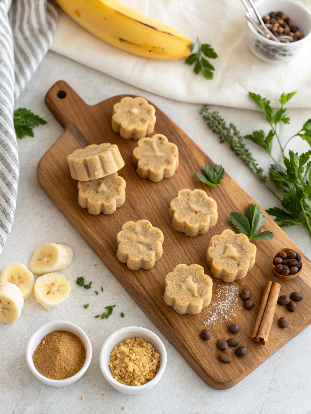 Easy Frozen Peanut Butter Banana Dog Treats with Just 2 Ingredients ingredients