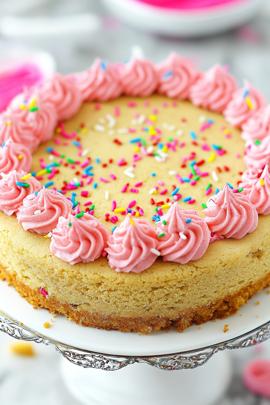 Easy Sugar Cookie Cake Recipe Final Dish Presentation