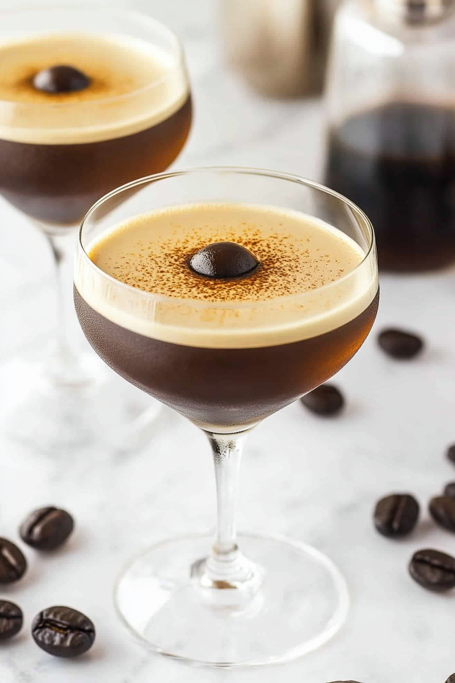 Espresso Martini Recipe: How to Make a Classic Coffee Cocktail Final Dish Presentation