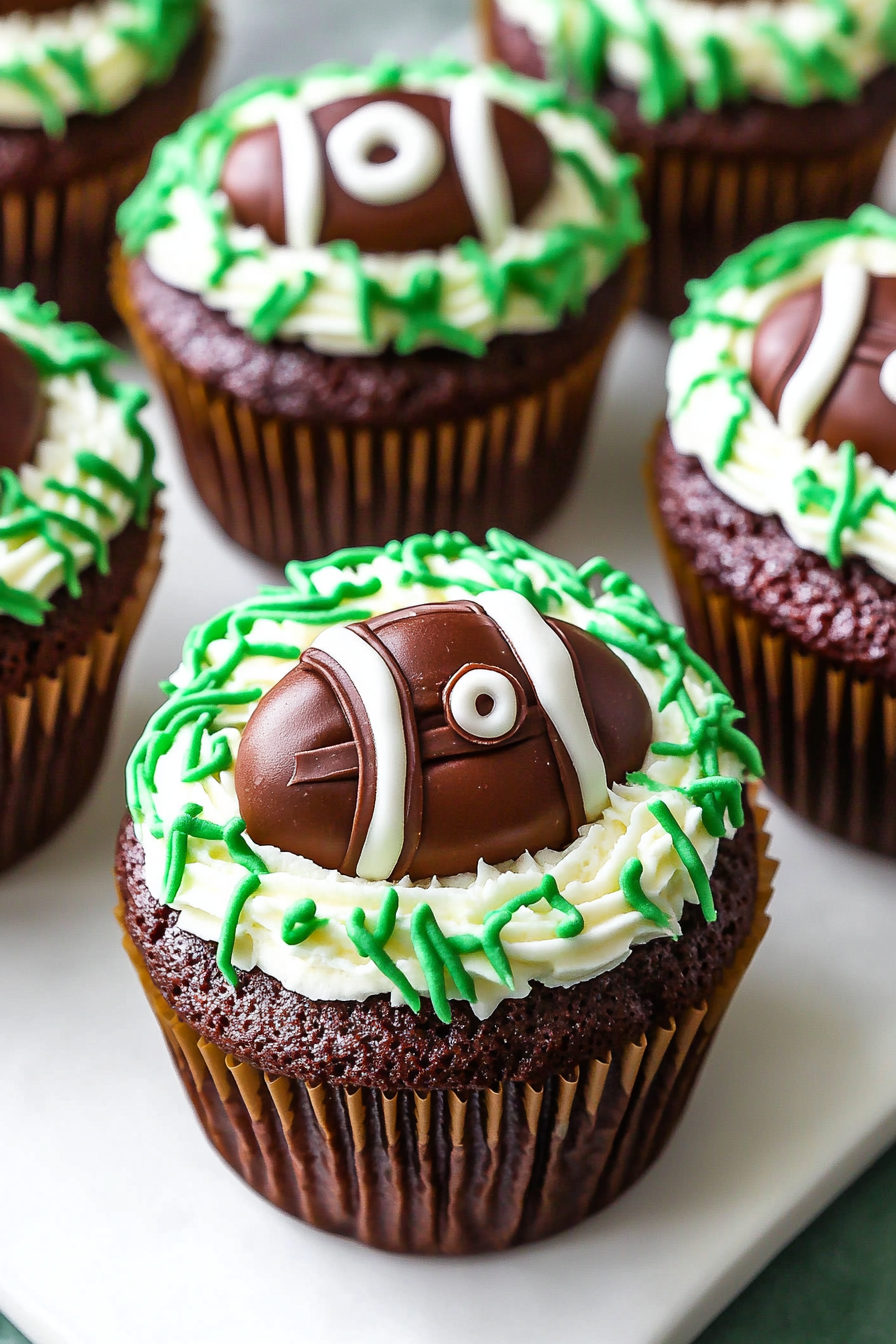 Football Cupcakes Recipe Perfect for Game Day Final Dish Presentation