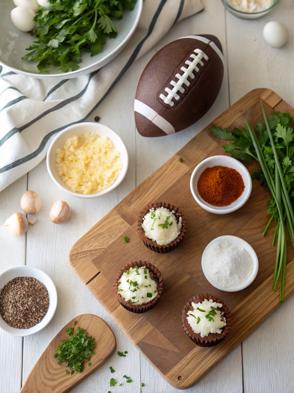 Football Cupcakes Recipe Perfect for Game Day ingredients