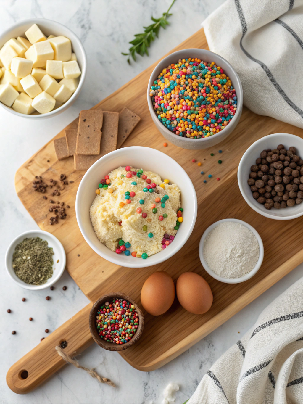 Funfetti Cake Batter Chocolate Chip Cookie Recipe ingredients