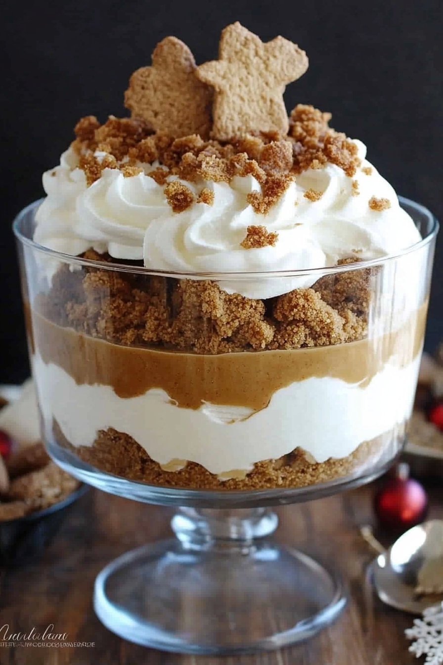 Gingerbread Cheesecake Trifle Recipe: A Festive Holiday Dessert Final Dish Presentation