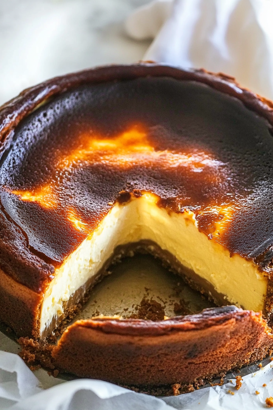 How to Make Burnt Basque Cheesecake: A Deliciously Unique Dessert Recipe Final Dish Presentation