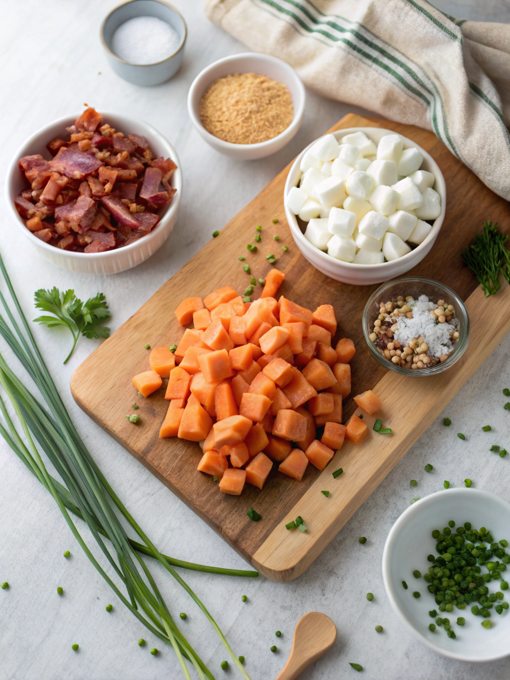 Loaded Sweet Potato Casserole Recipe Full of Scrumptious Toppings ingredients