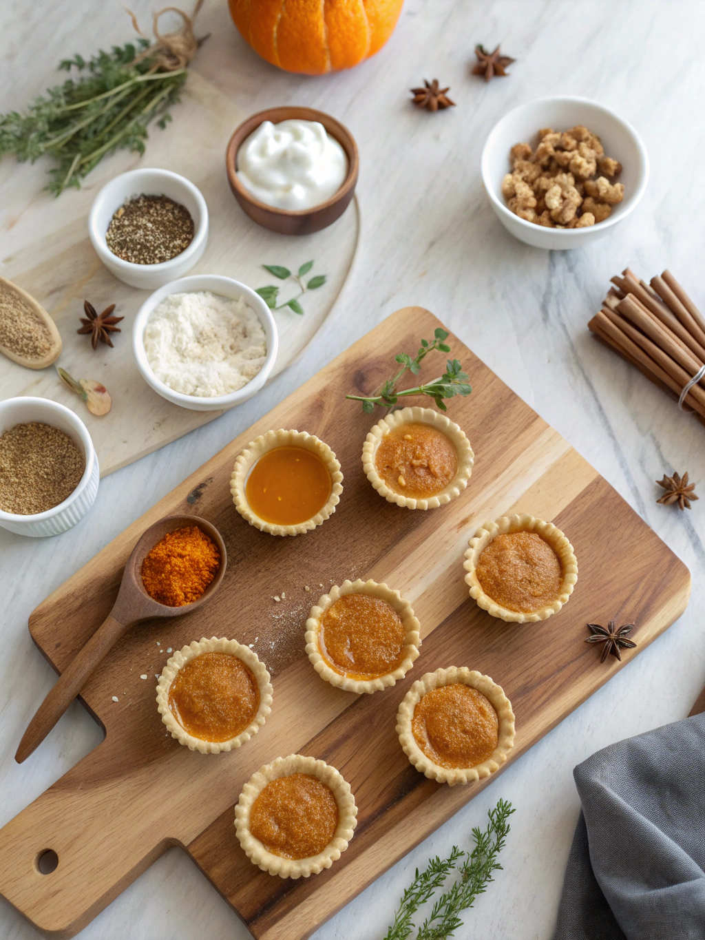 Mini Pumpkin Pies Recipe - Easy and Delicious Bite-Sized Treats ingredients