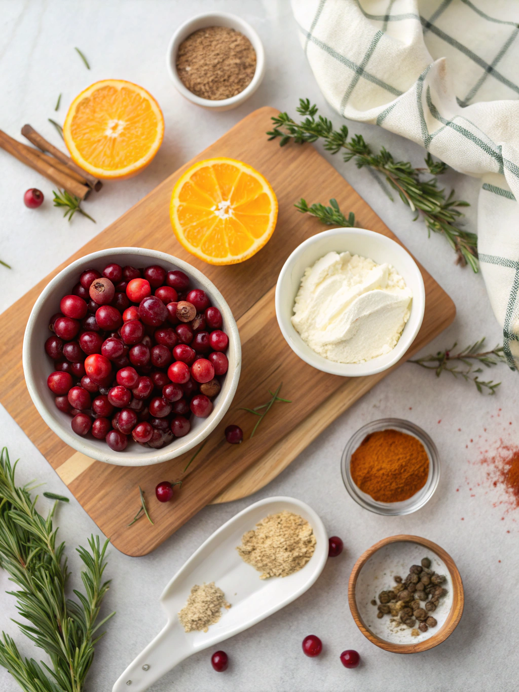 No-Bake Sparkling Cranberry Orange Cheesecake Recipe ingredients