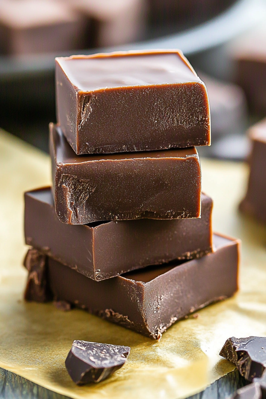 Quick and Easy Chocolate Fudge Recipe Final Dish Presentation