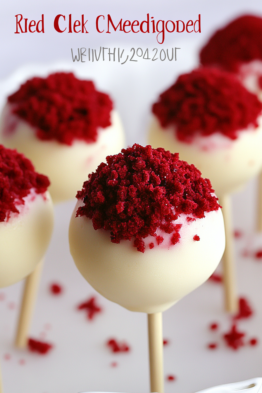 Red Velvet Cheesecake Pops Recipe and Tutorial Final Dish Presentation