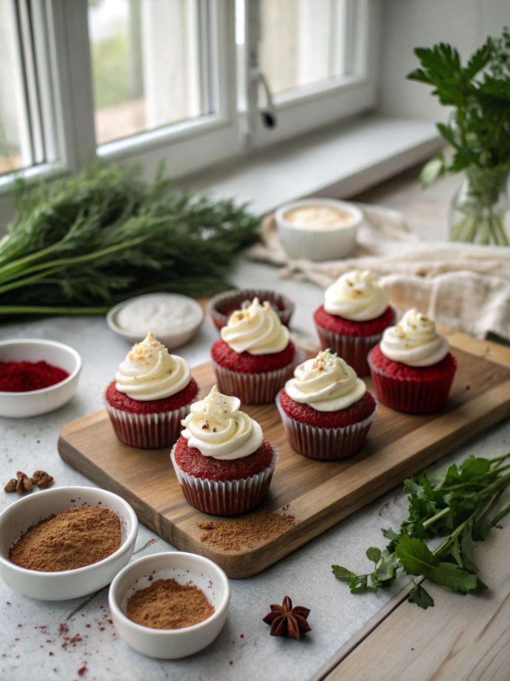 Red Velvet Cupcakes with Cream Cheese Frosting Recipe ingredients