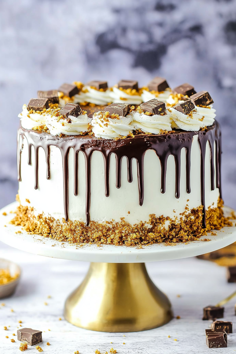 S'mores Chocolate Cake Recipe  Final Dish Presentation