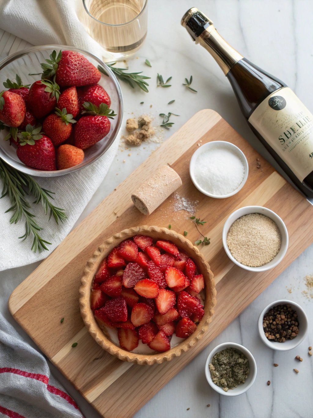 Strawberry Champagne Tart Recipe: An Elegant Dessert for Special Occasions ingredients