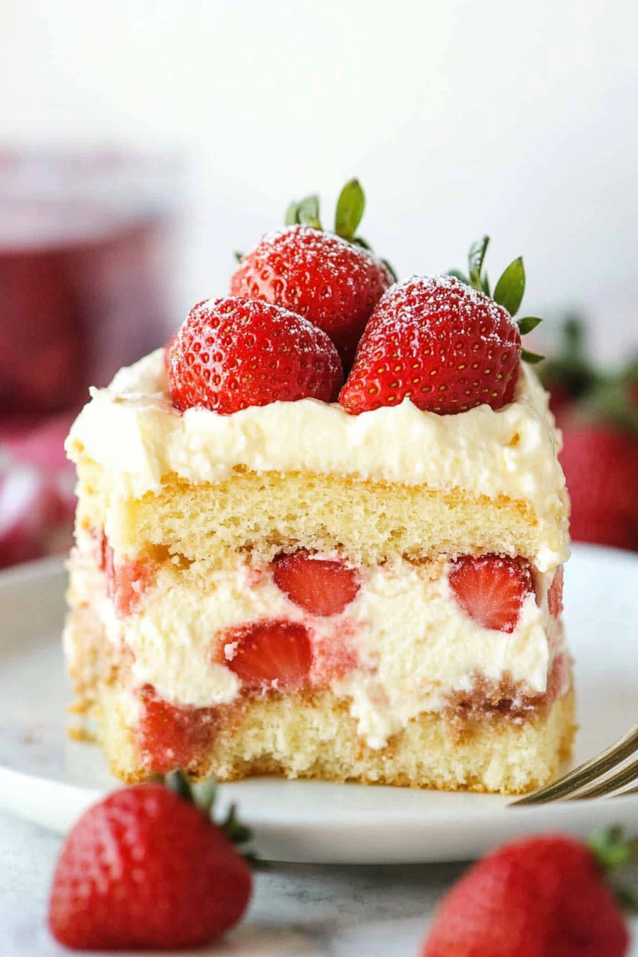 Strawberry Champagne Tiramisu Recipe Final Dish Presentation
