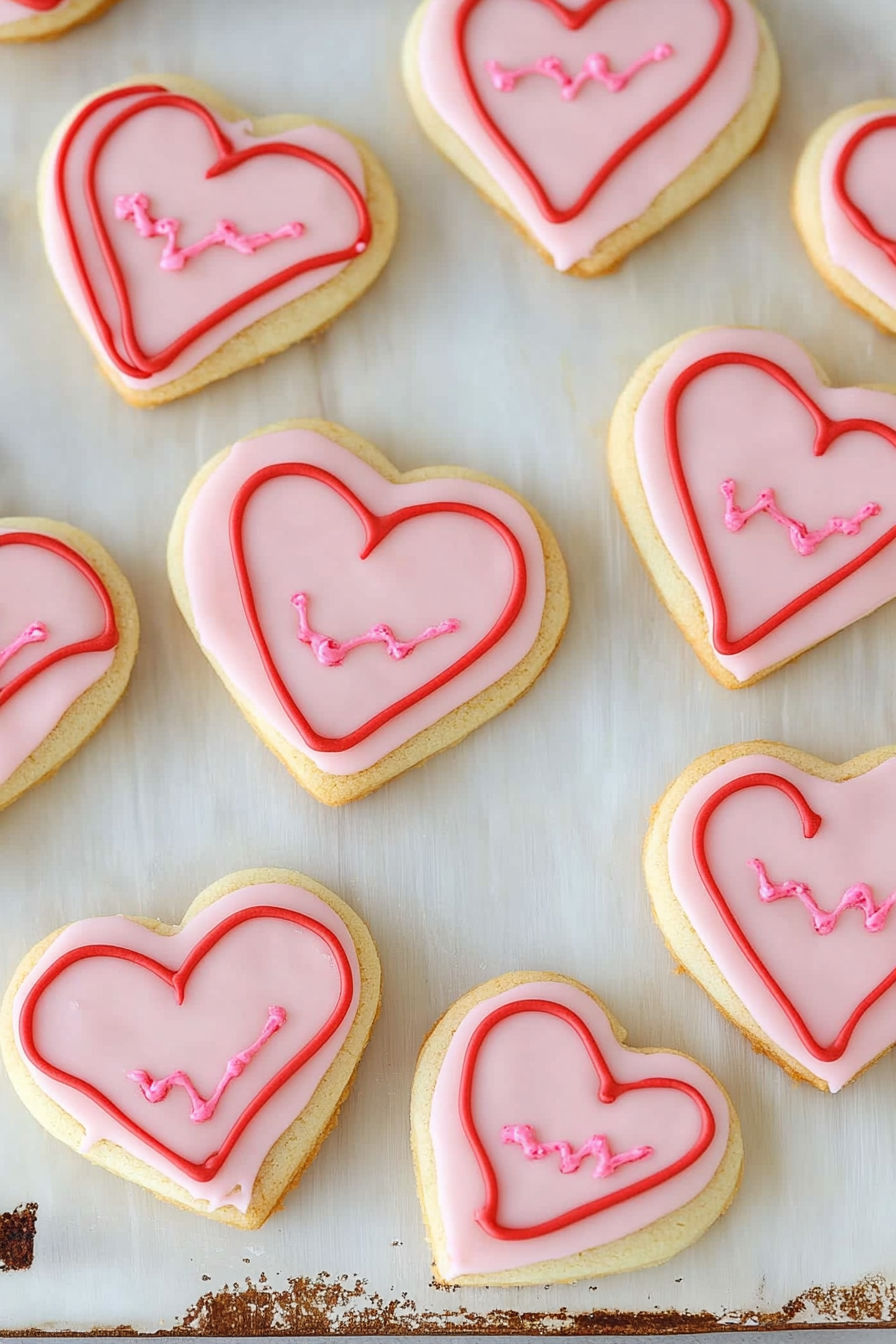 Valentine's Day Heart Cutout Cookies Recipe Final Dish Presentation
