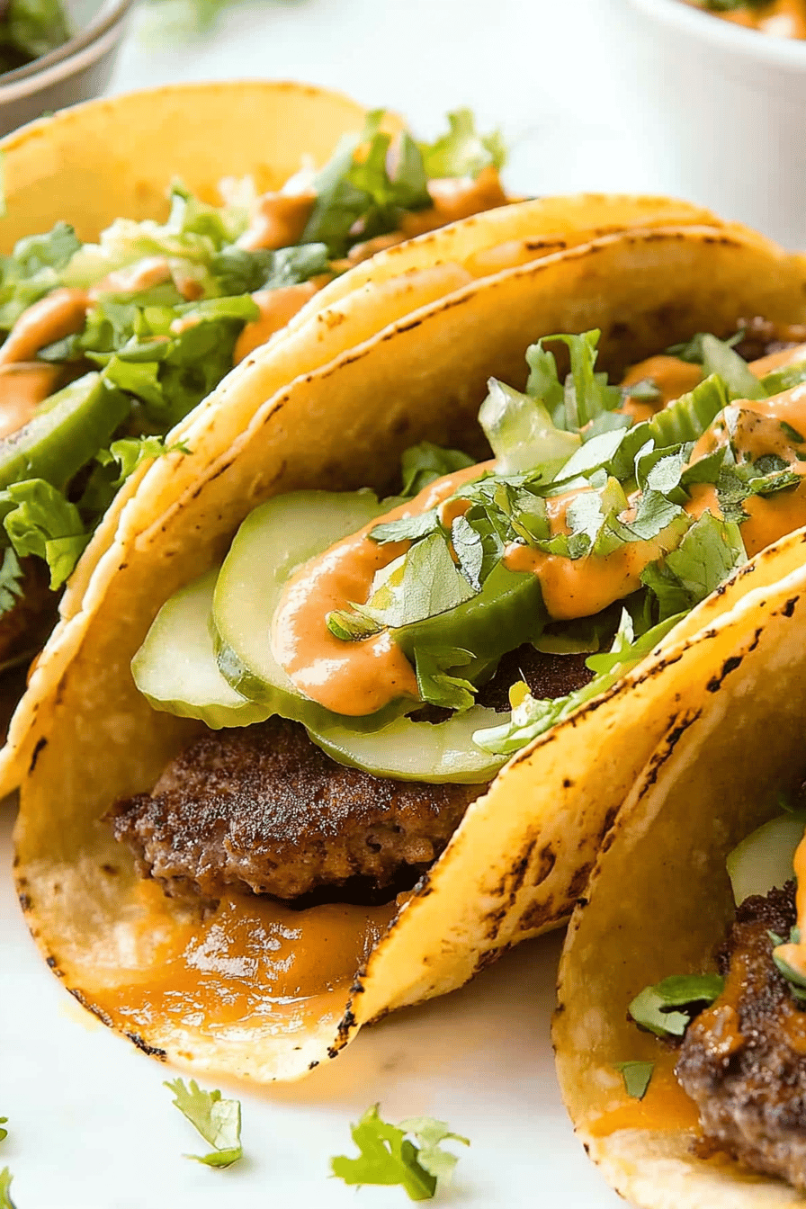 Big Mac Smash Burger Tacos: An Easy Recipe Final Dish Presentation