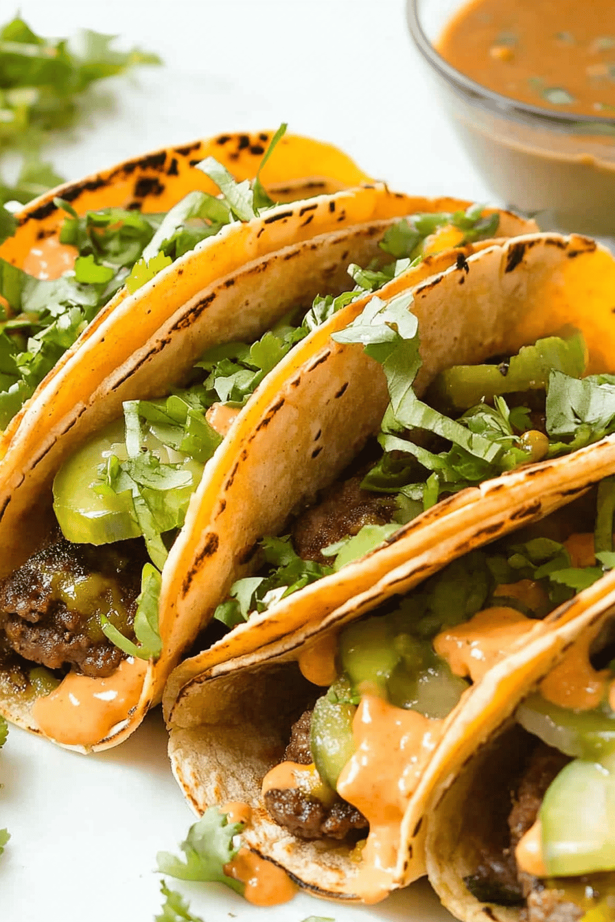 Big Mac Smash Burger Tacos: An Easy Recipe Final Dish Presentation