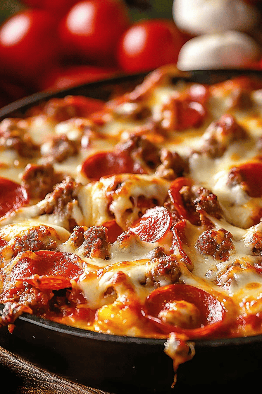 Easy Meat Lovers Pizza Casserole Recipe for Dinner Ingredients
