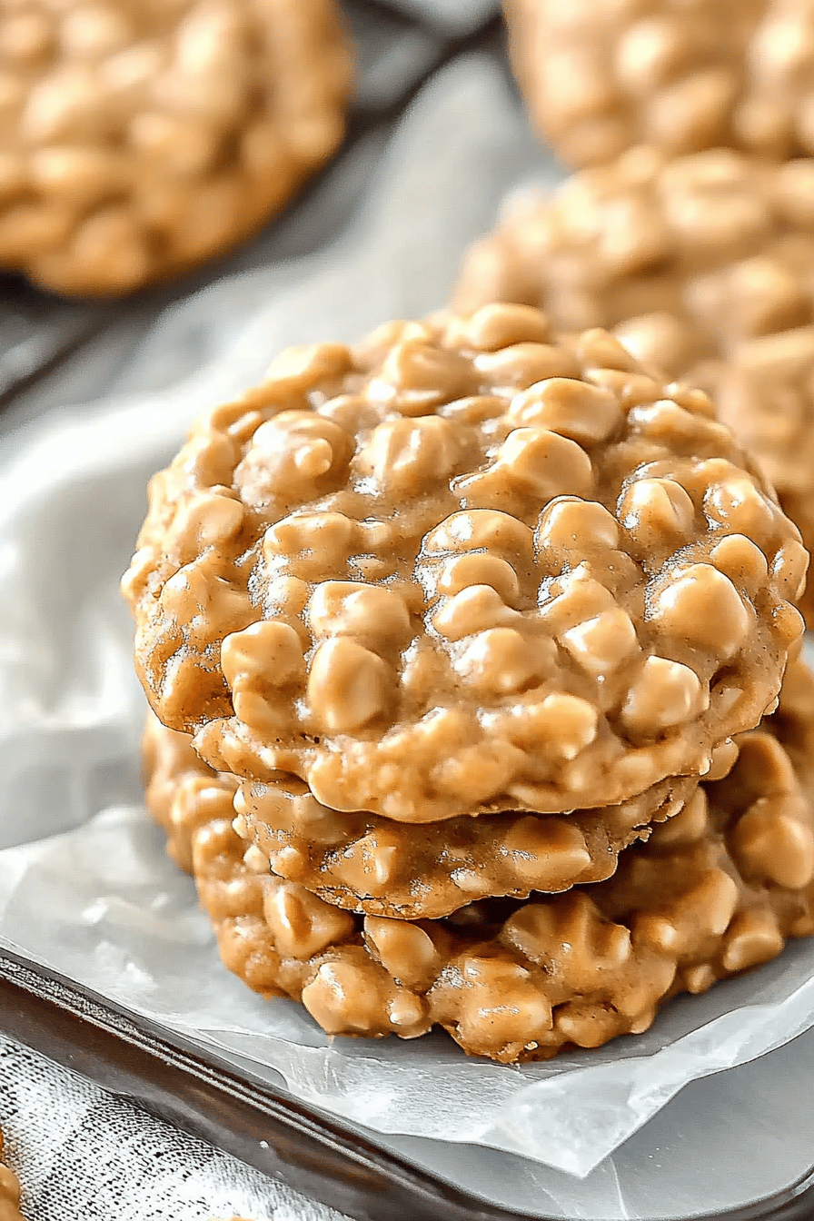 Quick and Delicious Peanut Butter No Bake Cookies Recipe Final Dish Presentation
